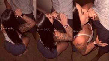 Esposa fogosa transando com dois machos desconhecidos no carro dogging