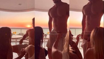 Reed e Carol Francci fazem sexo gostoso com amigo dotado na sacada do apê