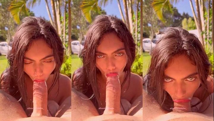 Brenda Trindade mostrando seu talento em chupar piroca