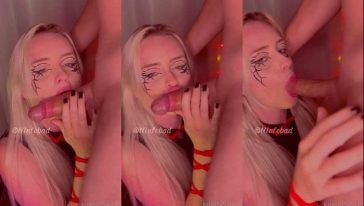 Gostosinha sedenta por leite mamando com tesão no boquete