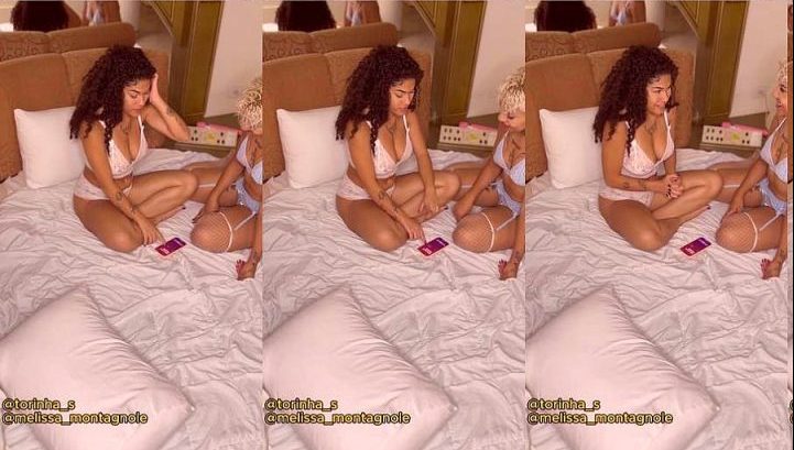 Torinha e Melissa Montagnole se pegando gostoso usando lingerie sexy