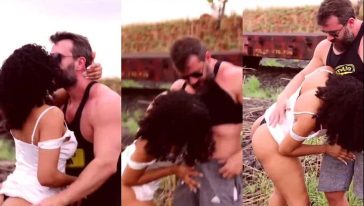 Putaria com a Amanda Luz mamando e transando na beira da estrada